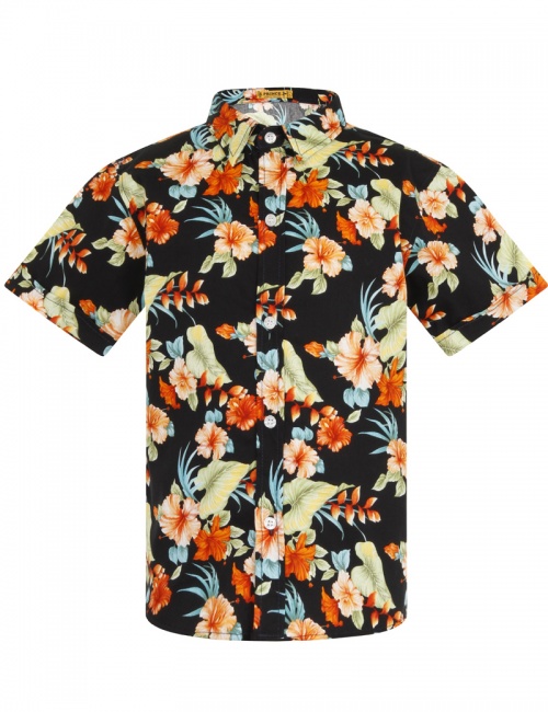 Royal Floral Dark Luxury Boys Shirt